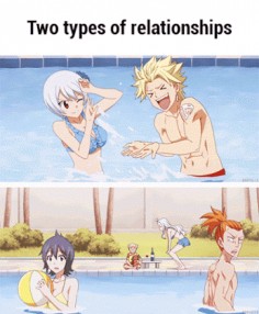 LOL! Lucy and Natsu! #animegif #love #relationships #funny