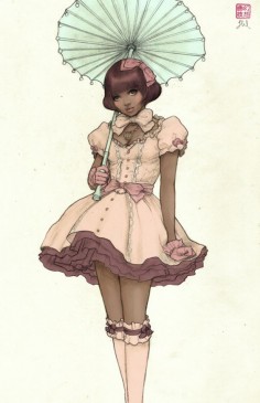 Lolita Dark Skin / Tan Lolita Anime Black Anime Girl Character africanamericananime- tumblr
