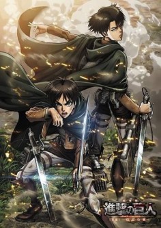 Look at levi tho. Hes like 'psh, Im not here for the titans. Im here for the fashion, Oh mah gawd. These capes are FANTASTIC.'