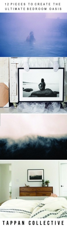 Looking for interior decor inspiration? Create the perfect bedroom oasis with beautiful artwork. From serene landscapes to black and white abstract paintings, explore Tappan Collective for the perfect piece of art to express yourself. A bedroom design you'll love.