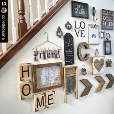 Love seeing where my handmade hard work ends up and if I do say so myself this Gallery Wall takes the cake any day!! @Spindle & Rye knows how to catch your eye!!! #Repost @Spindle & Rye with @repostapp. Some of my sweet friends want to see how we use maps/globes in our home decor so I couldn't pass up posting my @Art by Kelly wood Michigan map Kelly has created most of the rustic wood pieces you see on my gallery wall (Scrabble tiles wood map chevron arrows heart sign) & I smile at this wall 