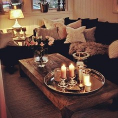 Love the soft lighting and cozy pillows!