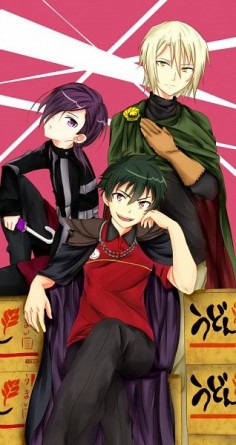 Lucifer, Ashiya, and Maou the devil is a part timer 800x1510 771kB
