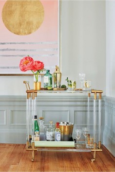 lucite bar cart from @Anthropologie