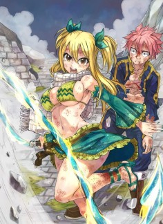 Lucy and Natsu.