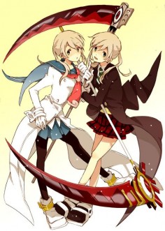Maka - Soul Eater before/after becoming a death scythe