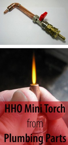Make a very serviceable gas torch using a few simple plumbing parts.