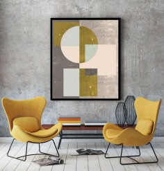 Marble watercolor - modern geometric wall art - abstract minimalist geometric poster. Inspired by scandinavian design. Ideal for decorating your living