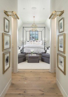 Master Bedroom. Neutral Master Bedroom wall color with reclaimed white oak plank floors. Master Bedroom. #MasterBedroom #Bedroom #NeutralBedroom #Oakfloors #plankfloors #whiteoakfloor