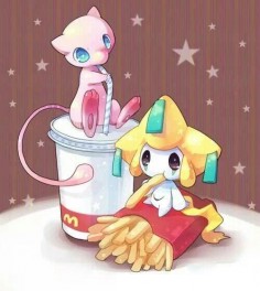 McDonald's is so much cuter in poke city thanks to mew and jirachi.