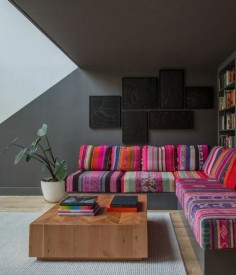 Mexican interior design deco living room sofa