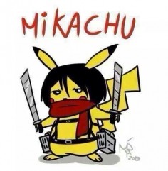 Mikachu - attack on titan and pokemon crossover #anime #manga