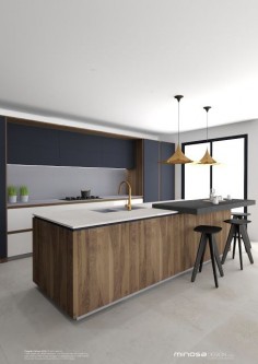 Minosa Design: Striking Kitchen Design with rich wood & Copper