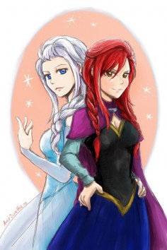 Mira and Erza (Fairy Tail / Frozen) by SunHee2244