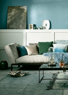 modern home decor in shades of green and blue / sfgirlbybay