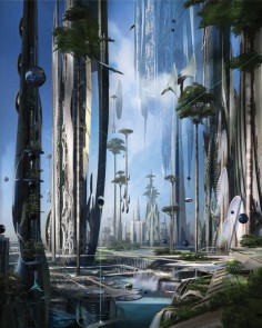 Modern life looks a lot like the dreams of the past. So we asked today's best sci-fi minds what they dream about. From artist Stephan Martiniere: “I imagine our future in a holistic way, where urbanism could be a harmony between technology and nature. Buildings might be living organisms, grown and shaped to fulfill a multitude of purposes. Future architecture would result from a deep understanding of the surrounding ecosystem.”