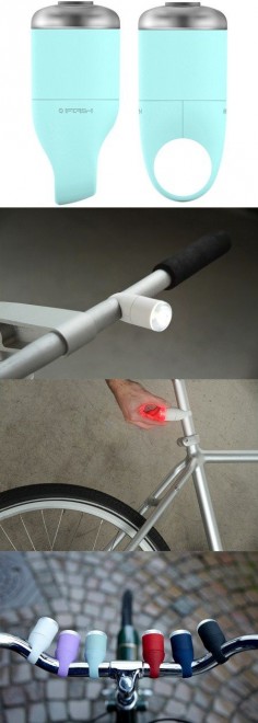 Modular portable bike lights. Great gift for avid cyclist.