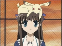 Momiji Sohma from Fruits Basket, what's better then having a cute bunny as a character on an anime, when a cute character turns into the cute bunny.