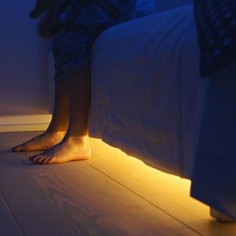 Motion sensor LED light with auto shut-off for under the bed!! No more stubbed toes!! #GeniusIdea