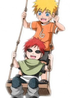 Naruto and Gaara. OMG THIS IS JUST THE CUTEST THING EVVVVER!!!