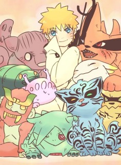 Naruto and the tailed demons as young ones. Sooooo cute ^-^