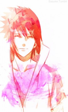 Naruto. Sasuke Uchiha. Sasuke actually looks somewhat normal in this picture.