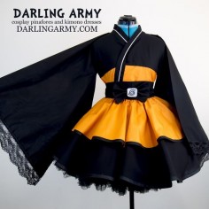 Naruto Shippuden Cosplay Kimono Dress Wa Lolita Skirt Accessory | Darling Army   Naruto short yukata