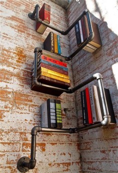 Need some #shelves? Use plumbing pipes!