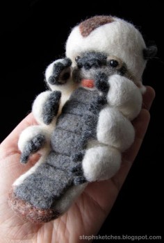 Needle-felted Appa from Avatar: The Last Airbender! Omg! Want!