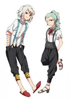 Nona from Death Parade and Juuzo from Tokyo Ghoul
