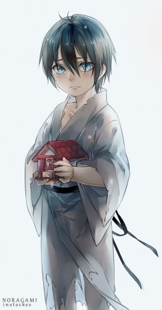Noragami | Yato Actually can't cope with how kawaii this is!! Aww with his little shrine!