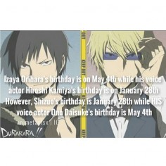 *nosebleeds* Shizaya for life! ♡ This is a really interesting fact.