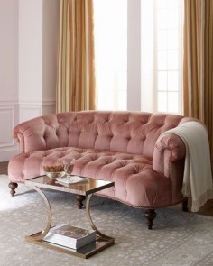 Old Hickory Tannery - Brussel Blush Tufted Sofa