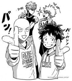 OnePunch-Man & Boku no Hero Academia crossover #opm #BnHA