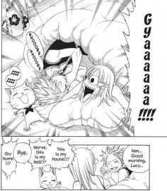 Only Natsu (plus Happy) does this to Lucy