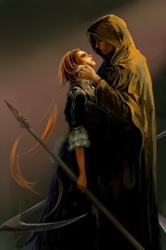 (Open Rp for him) I was trapped, his scythe in a position that would permanently cripple me. I had the mistake of making eye contact and now he had control. His voice whispers at the edge of my mind, overpowering my will. My spear clatters to the ground, my hand having released it at his command. "Now was that so hard?" He says, his hands lifting my face.