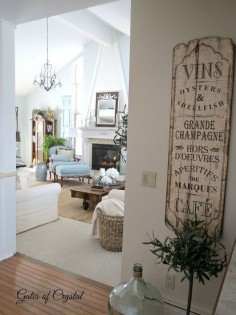 our french country family room, living room ideas, Looking from the dining room