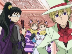 Ouran High School Host Club: Kyoya, the Twins and Tamaki in Wonderland outfits