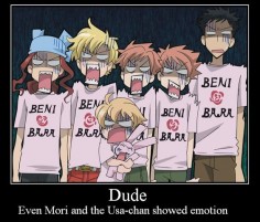 Ouran High School Host Club that means it's not good what they saw!! but it was actually kinda 