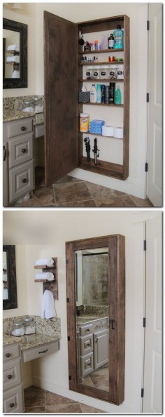 Pallet Projects : Mirrored Medicine Cabinet Made From Pallets