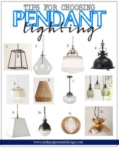 Pendant Lighting : Finding the Perfect Pendant Light for your project - Pink Peppermint Design