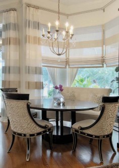 PERFECT! Dining Room ...Contemporary Window Treatments - Simply Beautiful