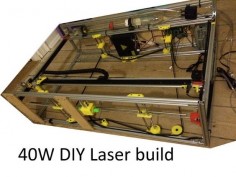 Picture of DIY 40W CNC Laser cutter, from bad to better with 3D printing