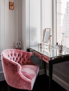 Pink Velvet Chair.