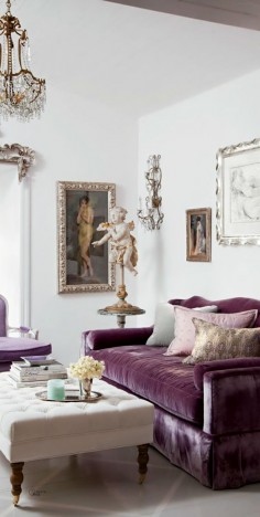 Plush and luxurious plum living room