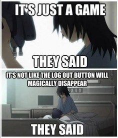 Poor Kirito he went threw some dark times when he was in that game