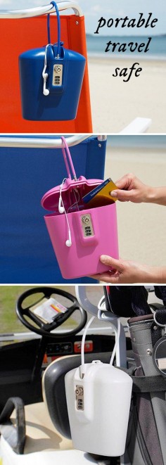 Protect your valuables at the beach, pool, park, gym, or home. Attach this travel safe to a chair, table, pole . . . anything that’s tough—or impossible—to run off with. Great for dorm rooms and summer camp!