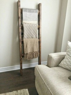 Reclaimed Wood Blanket Ladder