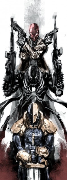 Red Hood, Agent Venom and Deathstroke by naratani | Holy $#!t, that's