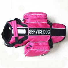 Reflective Service Dog Vest Harness Removable Velcro Patches Saddle Bags | eBay